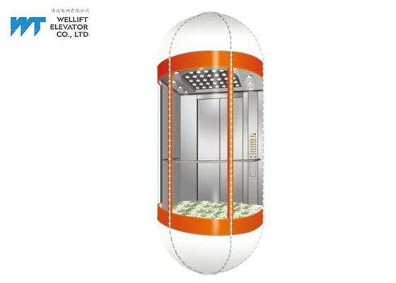 Capsule Panoramic Small Machine Room Passenger Elevator Standard Type Load 1000KG