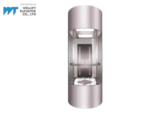 Universal Elevator Cab Interior Design PM Gearless Traction Machine For Observation Elevator