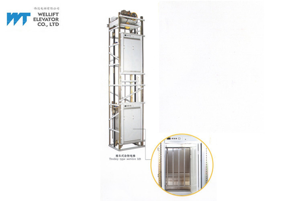 Side Opening Folding Door Dumbwaiter Elevator Floor Type Little Space Pit Depth ≥500M