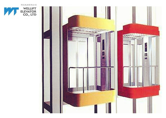 Most Stops 36 Panoramic Glass Elevator With Permanent Magnetic VVVF Door Operator