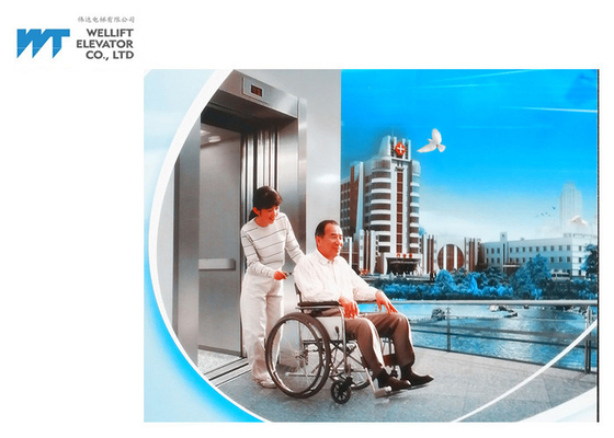 Machine Room Hospital Bed Elevator Adopts Braille Button / Operation Panel For Disabled