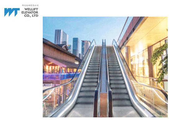 LED Green Light Exterior Escalators , VVVF Operation Weatherproof Escalator