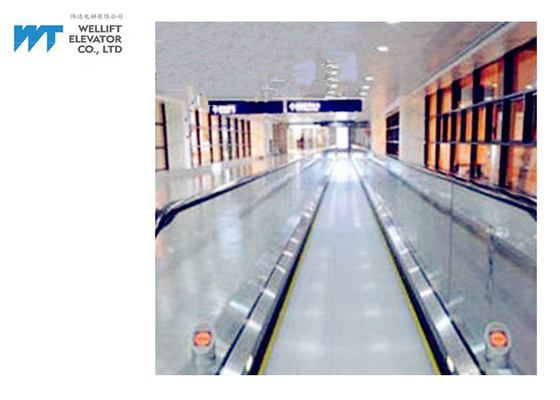 6000 Person Capacity Walkway Escalator , Flat Escalator With Running Direction Indicator