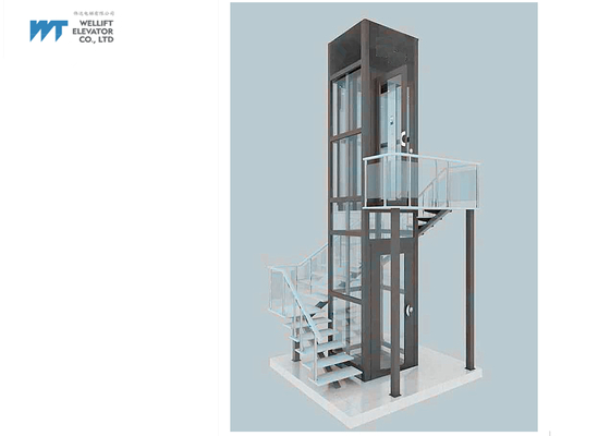 Machine Room Less 360 Degree Sightseeing Villa Elevator