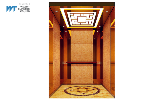 2.8m High Etched Hairline Stainless Steel Passenger Elevator