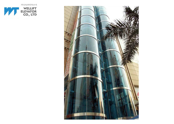 High Performance Glass Residential Elevators , Machine Room Less Elevator Max Journey 100M