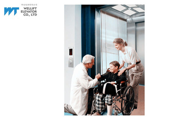 Front / Rear Doors Hospital Bed Elevator Convenient Small Machine Room Type